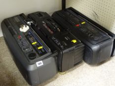 Three good sized ghetto blasters