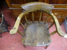Vintage smoker's bow armchair