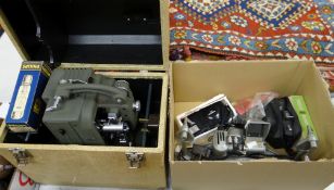 A Paillard Bowlex projector and a parcel of associated photographic items including cine camera