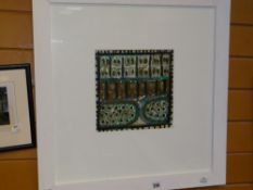 DAVID BURTON-RICHARDSON acrylic - entitled 'Houses, Gardens, Rhondda' Condition reports provided