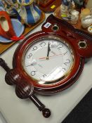 Three reproduction money boxes and a novelty owl clock Condition reports provided on request by