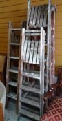 Sundry painter-and-decorator's stepladders Condition reports provided on request by email for this