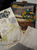 A collection of believed WWI period Egyptian tapestries brought back from Cairo at the end of WWI