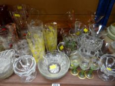 A large collection of mixed glass including mid-century drinking glasses ETC Condition reports