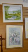 Framed watercolour, signed McBURNE, entitled verso 'Ashen Bridge, Cumbria' together with a framed