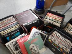 Five cases of single records together with a blue flashing lamp Condition reports provided on