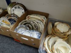 Three boxes of mixed china & pottery including part dinnerware Condition reports provided on request