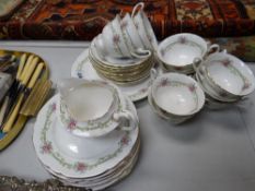 Quantity of early Shelley 'Late Foley' pattern teaware Condition reports provided on request by