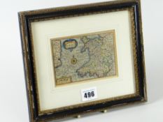 An interesting miniature antiquarian map of Wales Condition reports provided on request by email for