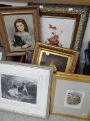 A box of framed prints and pictures Condition reports provided on request by email for this