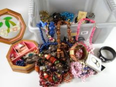 A quantity of costume jewellery and beads ETC Condition reports provided on request by email for