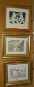 Two framed watercolours by Welsh artist CHRIS GRIFFIN, entitled 'Terrace, Rumney' & 'Valley Scene'