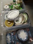 Three crates of various breakfast and dinnerware, J & G Meakin cookware ETC Condition reports
