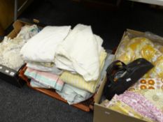 Large parcel of table linen and bedding Condition reports provided on request by email for this