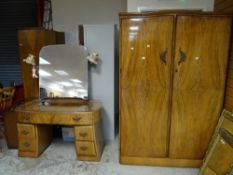 Parcel of bedroom furniture comprising double wardrobe, dressing table and another matching double