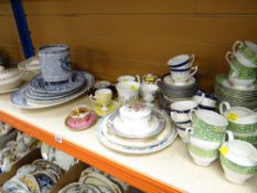 Parcel of mixed teaware, cabinet cups, blue & white transfer pottery ETC Condition reports