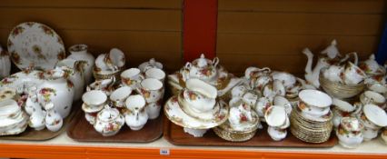A vast quantity of Royal Albert 'Old Country Roses' tableware and ornaments Condition reports