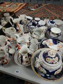 A quantity of mixed Gaudy Welsh teaware & jugs Condition reports provided on request by email for