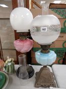 Two vintage oil lamps Condition reports provided on request by email for this auction otherwise