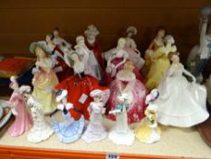 A collection of Royal Doulton & Coalport 'Elegant' lady figurines Condition reports provided on