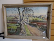 Framed print of a farm scene by ALLINSON Condition reports provided on request by email for this