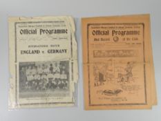 A Tottenham Hotspur football club 1930 programme for a match v Cardiff Reserves together with an