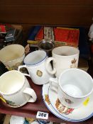 A parcel of commemorative china and publications Condition reports provided on request by email