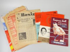 A parcel of mid-century boxing souvenir programmes Condition reports provided on request by email