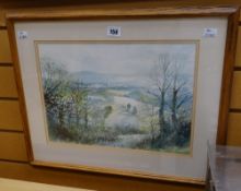 Framed watercolour, entitled 'Welsh Vale', signed JOHN ROGERS Condition reports provided on