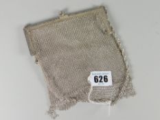 A 1920s white metal ladies mesh purse Condition reports provided on request by email for this