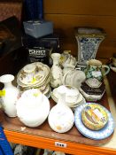 A tray of various patterned small china including Wedgwood, Royal Crown Derby ETC Condition