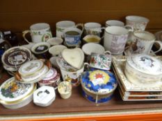 A tray of mainly commemorative china by Wedgwood, Spode, Coalport ETC Condition reports provided