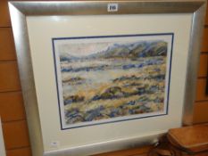 Framed oil on paper of a coastal scene, signed VIBERT, dated '98 Condition reports provided on