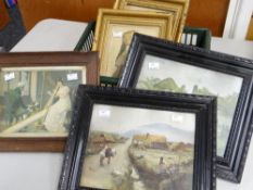 Parcel of framed rustic prints Condition reports provided on request by email for this auction