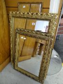 Parcel of assorted furnishing mirrors, one oval, one rectangular and two with gilt scrolled