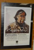 Clip framed SIR KYFFIN WILLIAMS RA exhibition advertising poster Condition reports provided on