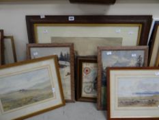 Parcel of framed prints and watercolours Condition reports provided on request by email for this