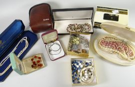 A parcel of costume jewellery, pearls & beads ETC Condition reports provided on request by email for