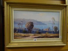 Oil on board - Mediterranean coastal scene, indistinctly signed Condition reports provided on