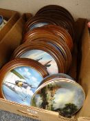 A box of aviation collectors plates ETC Condition reports provided on request by email for this
