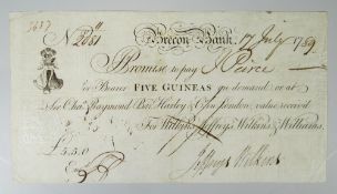 BRECON BANK FIVE GUINEAS 