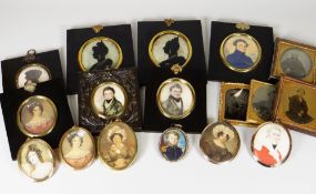 COLLECTION OF PORTRAIT MINIATURES, SILHOUETTES AND DAGUERREOTYPES RELATING TO CAPTAIN GEORGE PEACOCK