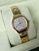 ROLEX GENEVA CELLINI LADIES WRISTWATCH on 14ct gold strap, number to watch head reverse 2036660,