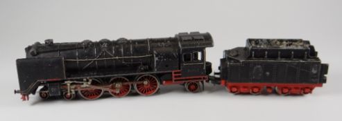 MARKLIN HO GAUGE GERMAN STEAM LOCOMOTIVE NUMBERED HR 800 AND COAL WAGON NUMBERED 809 IN ORIGINAL