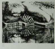 MICHAEL AYRTON (1921-1975) limited edition (25/75) etching - entitled 'Narcissist (Mirror Monster)',