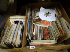 Large quantity of vinyl 45prm records including The Beatles etc