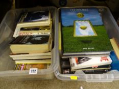 Two boxes of mainly popular music related books