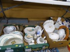 Three boxes of mixed pottery