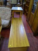 Formica drop side kitchen table and a similar style blanket box