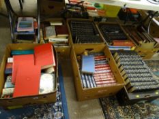 Seven boxes of books including many volumes of Britannica, volume of Punch, 1955 etc